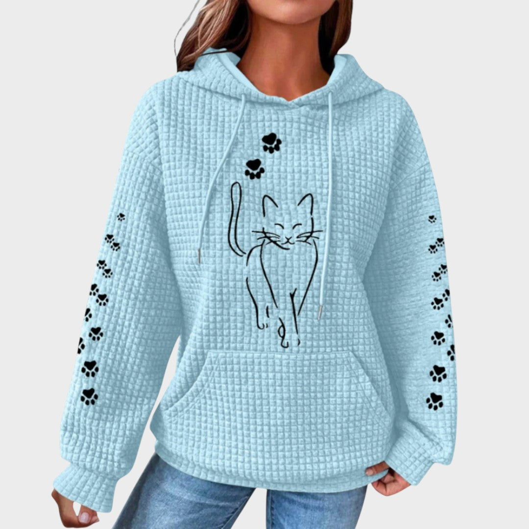 ファチーニ™ | 猫のプリントスウェットシャツ