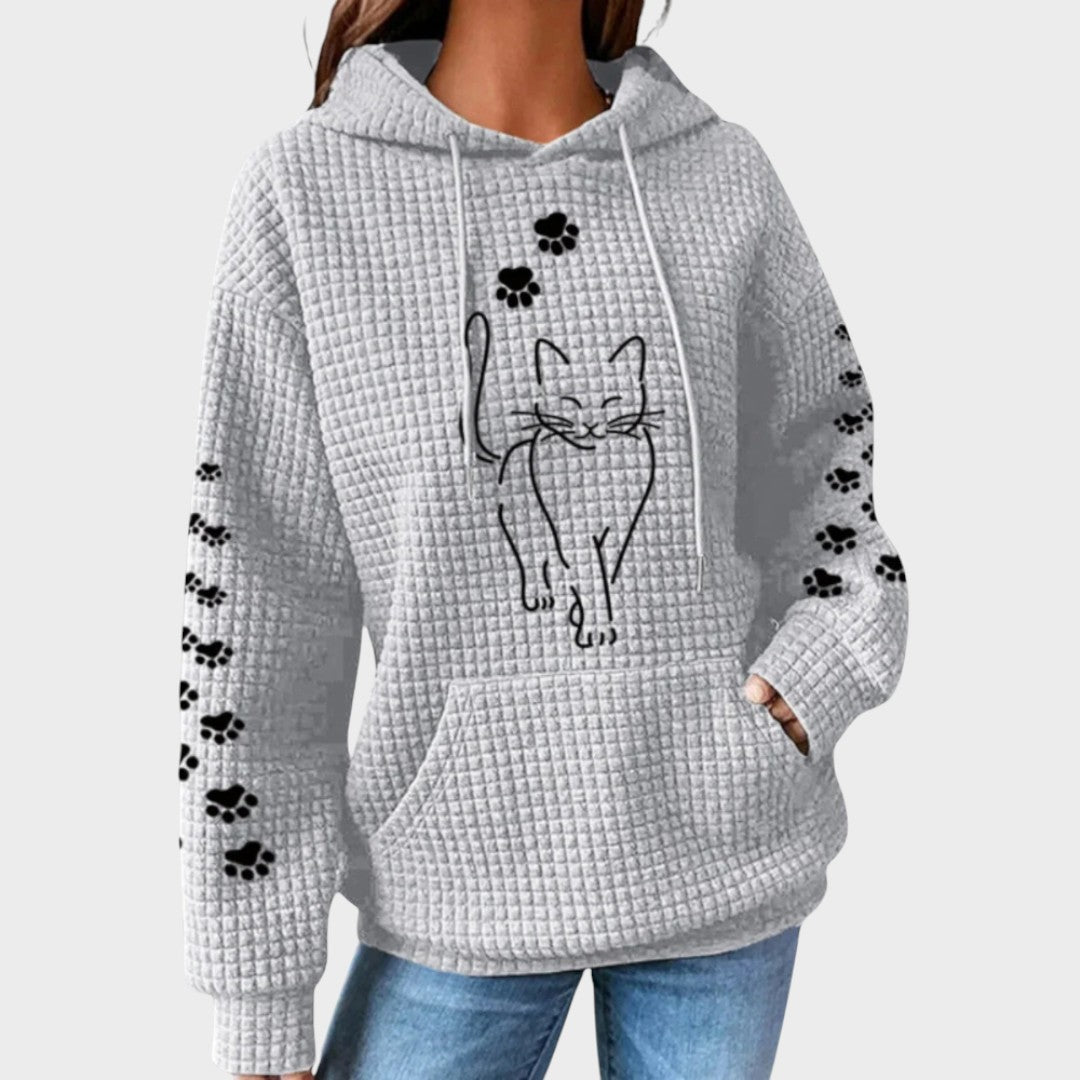 ファチーニ™ | 猫のプリントスウェットシャツ