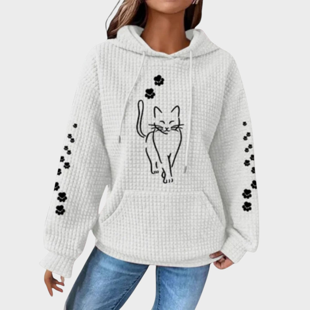 ファチーニ™ | 猫のプリントスウェットシャツ
