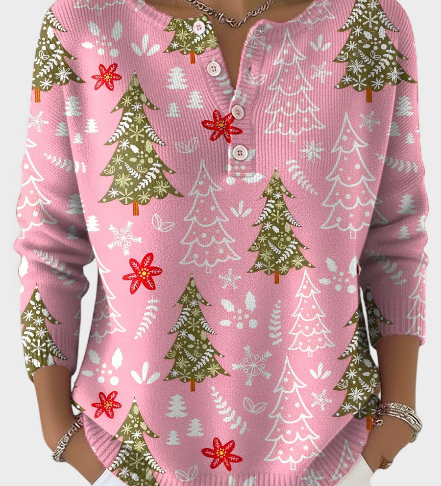 ソフィア™ | 装飾ボタン付きクリスマスセーター
