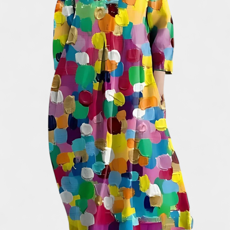 Ana - Fliessendes Kleid mit Muster
