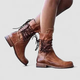 Rachel | Vintage Schnür-Stiefeletten