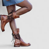 Rachel | Vintage Schnür-Stiefeletten