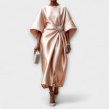 Luxe Shimmer Satin Langkleid