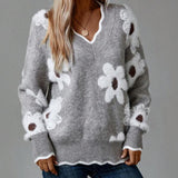 Belinha - Elegante Bluse mit V-Ausschnitt und floralem Muster