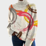 Eduarda - Künstlerischer Pullover mit Rollkragen