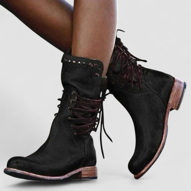 Rachel | Vintage Schnür-Stiefeletten