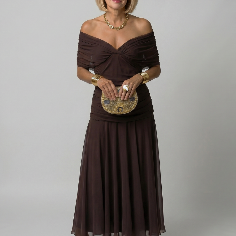 Calen | Off-Shoulder Midi-Kleid
