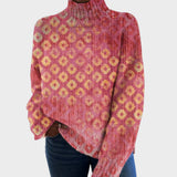 Lara - Künstlerischer Pullover mit Rollkragen