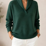 Weicher V-Ausschnitt-Pullover