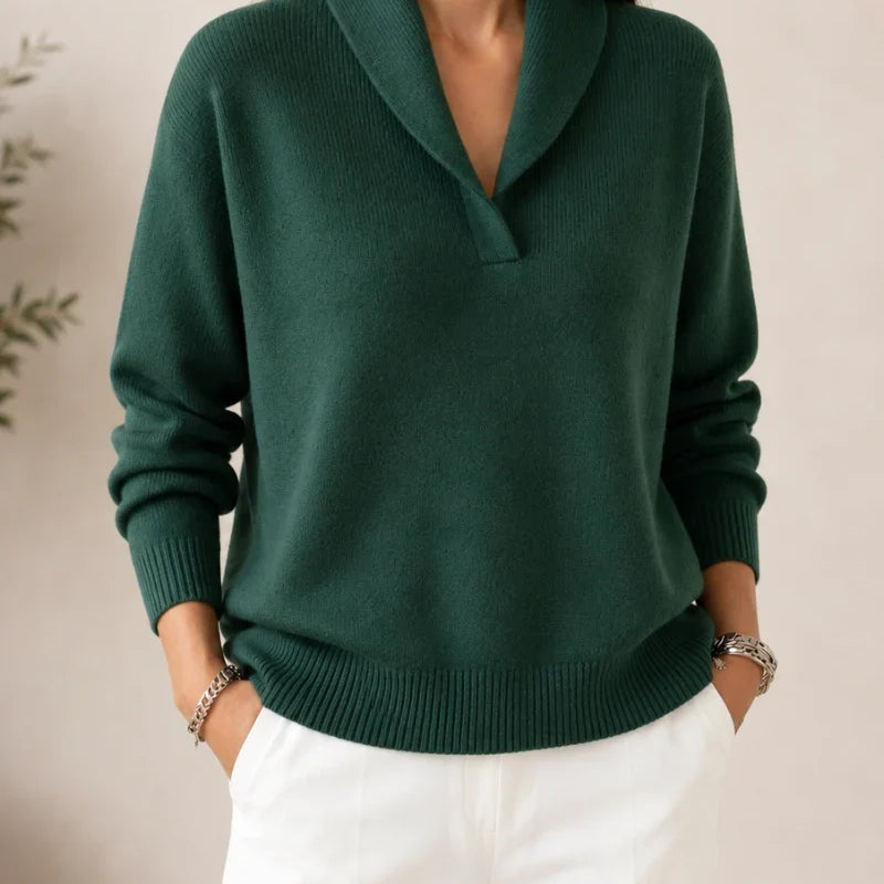 Weicher V-Ausschnitt-Pullover