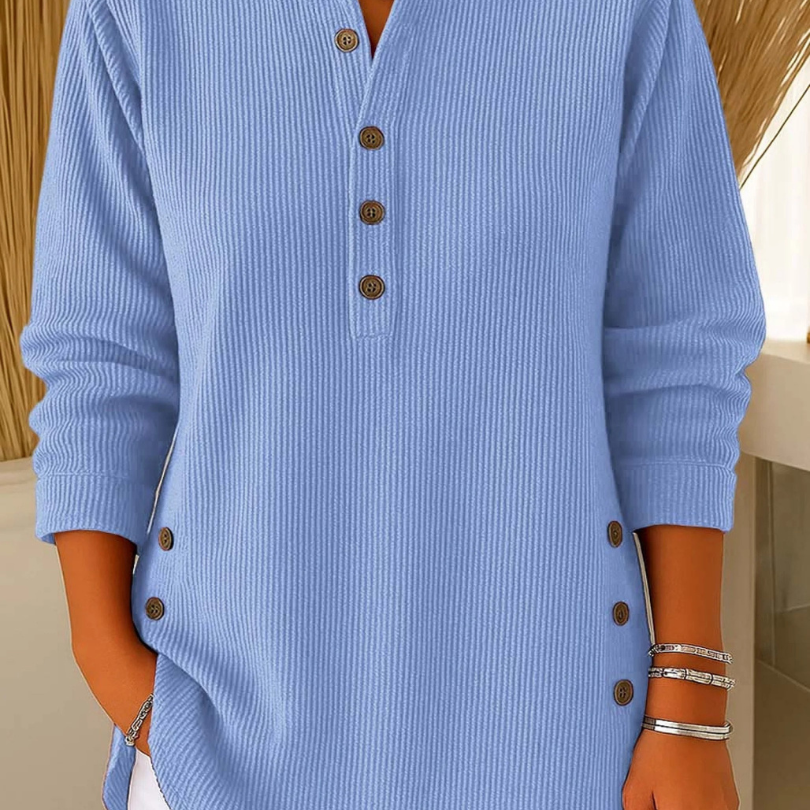 Henley-Tunika mit Knopfleiste