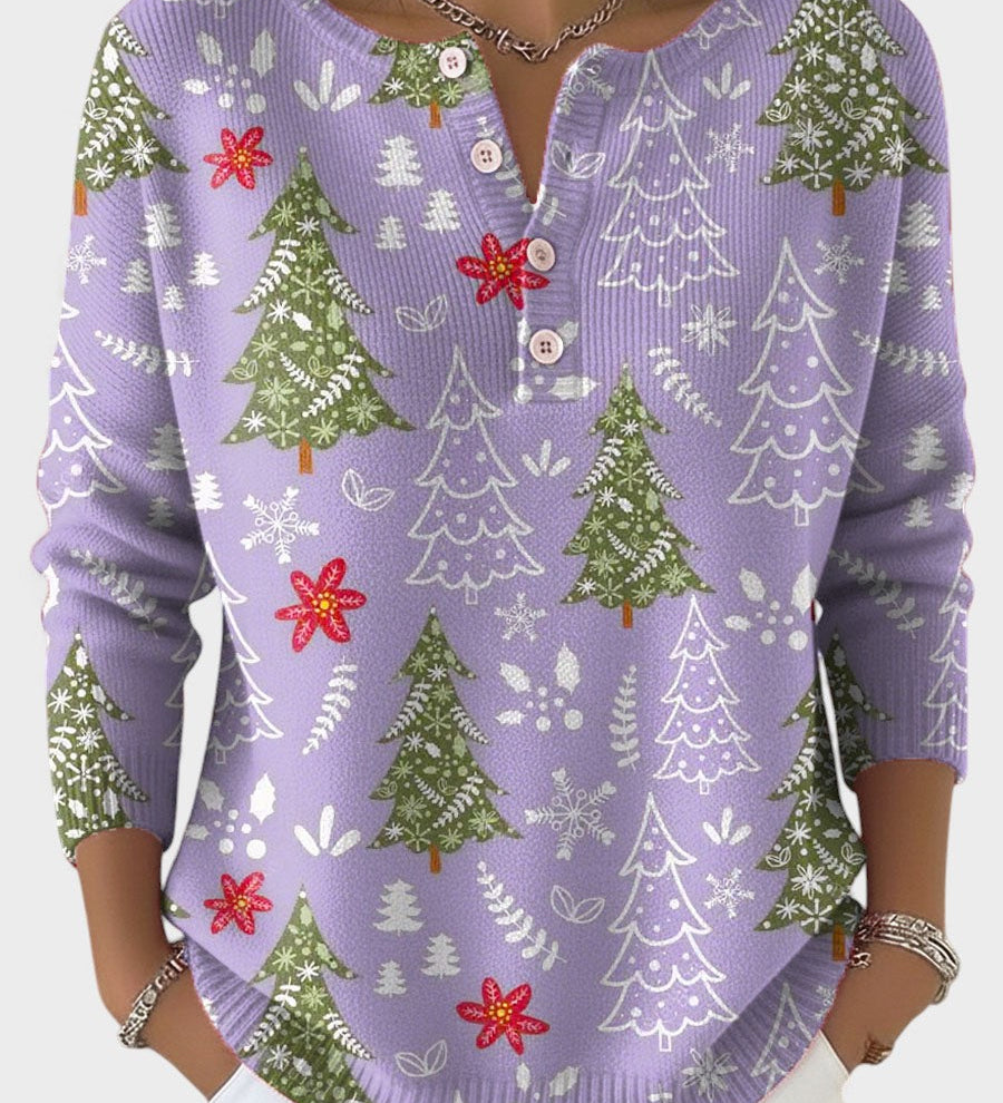 ソフィア™ | 装飾ボタン付きクリスマスセーター