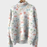 Helena - Künstlerischer Pullover mit Rollkragen