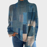 Alexandra - Künstlerischer Pullover mit Rollkragen