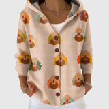 Strickjacke mit Kapuze