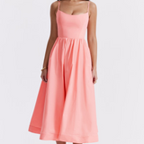 ESTELLE | Elegantes Korsett Sommer Midi Kleid