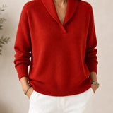 Weicher V-Ausschnitt-Pullover