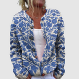 Josefína - Strickjacke mit floralem Muster