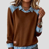 Mila - Lässiger Pullover mit stylischen Jeans-Akzenten