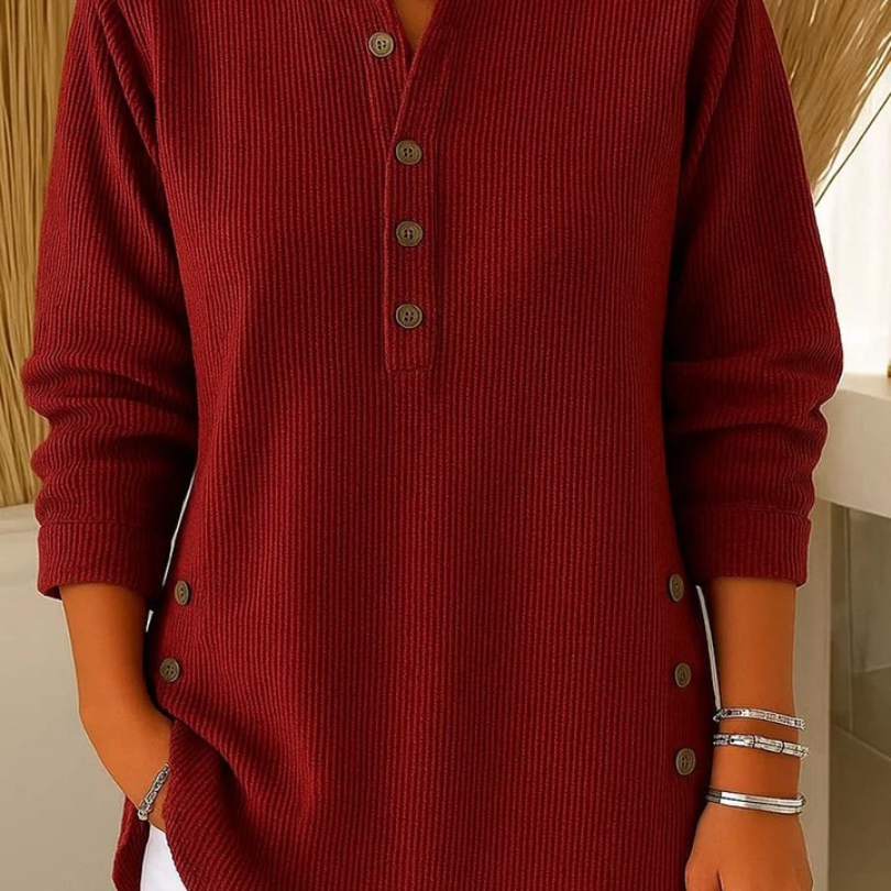 Henley-Tunika mit Knopfleiste