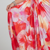 Taya | Midi-Kleid mit einseitigem, plissiertem Oberteil