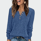 Ema - Damen Strickpullover mit Knöpfen