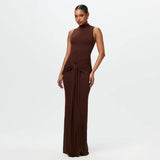 Calista - Schickes geknotetes Maxikleid aus fliessendem Chiffon