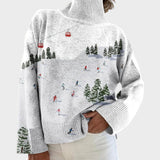 Francisca - Künstlerischer Pullover mit Rollkragen