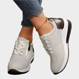 ジッパー付き厚底オ orthopedic シューズ