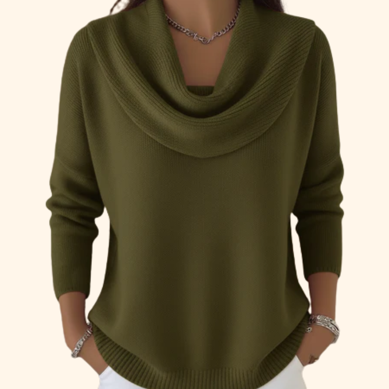 Pullover mit Wasserfallkragen