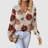 Meda - Eleganter Pullover mit floralem Muster
