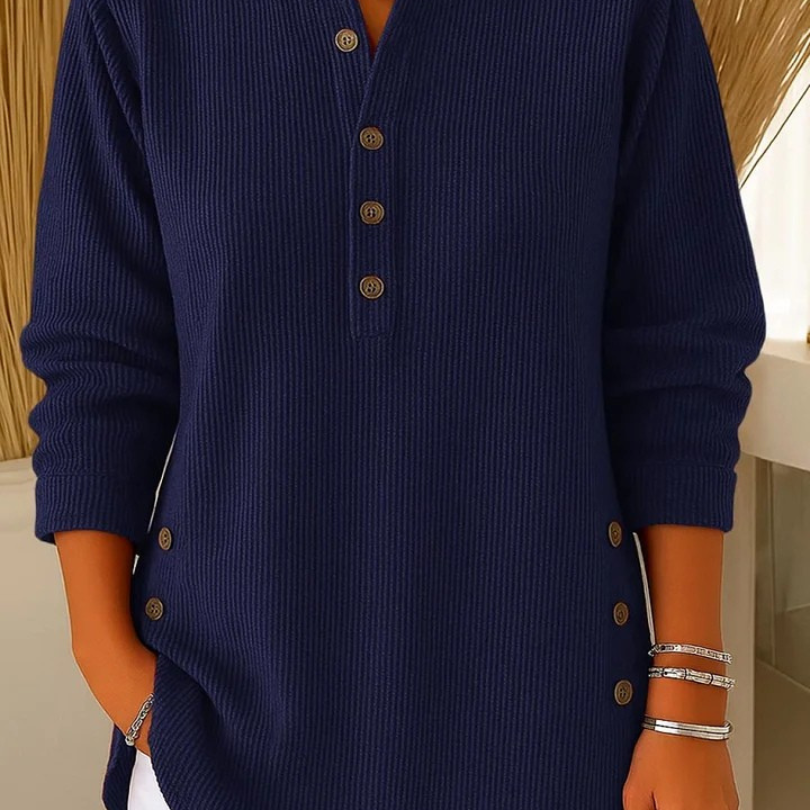 Henley-Tunika mit Knopfleiste