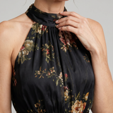 Sior | Florales Halter-Neck Midi-Kleid