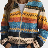 Yseult - Mehrfarbiger Cardigan mit Zickzack-Muster