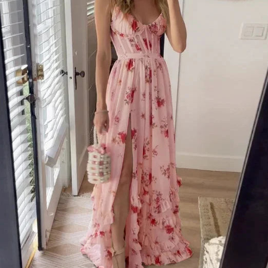 Sónia - Midi-Kleid mit floralem Muster