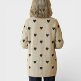 ニーナ™ | ハート柄のニットカーディガン