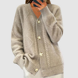 Elżbieta - Strickjacke mit geflochtenem Muster