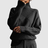 Ester - Strukturierter Pullover mit Rollkragen