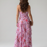 Nori | Halterneck Rüschentop Floral Maxikleid