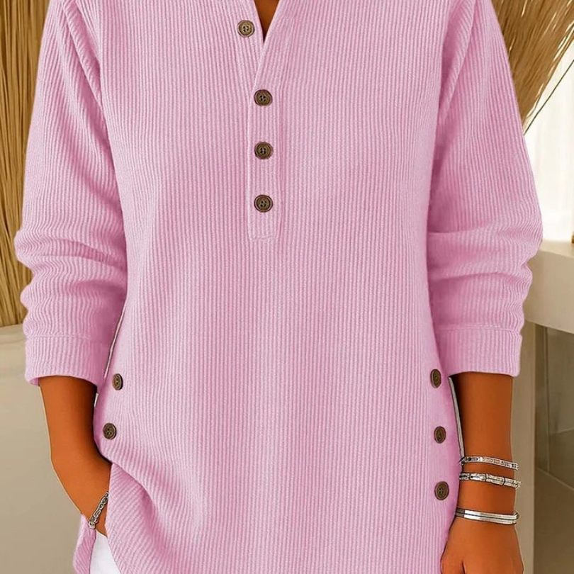 Henley-Tunika mit Knopfleiste