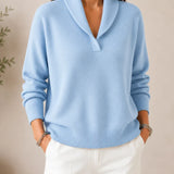 Weicher V-Ausschnitt-Pullover