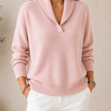 Weicher V-Ausschnitt-Pullover