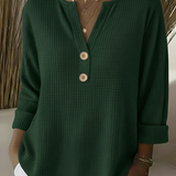 Henley-Top mit Knopfleiste