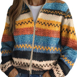 Yseult - Mehrfarbiger Cardigan mit Zickzack-Muster