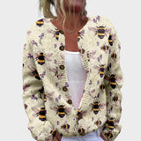 Alice - Herbstlicher blumiger Cardigan