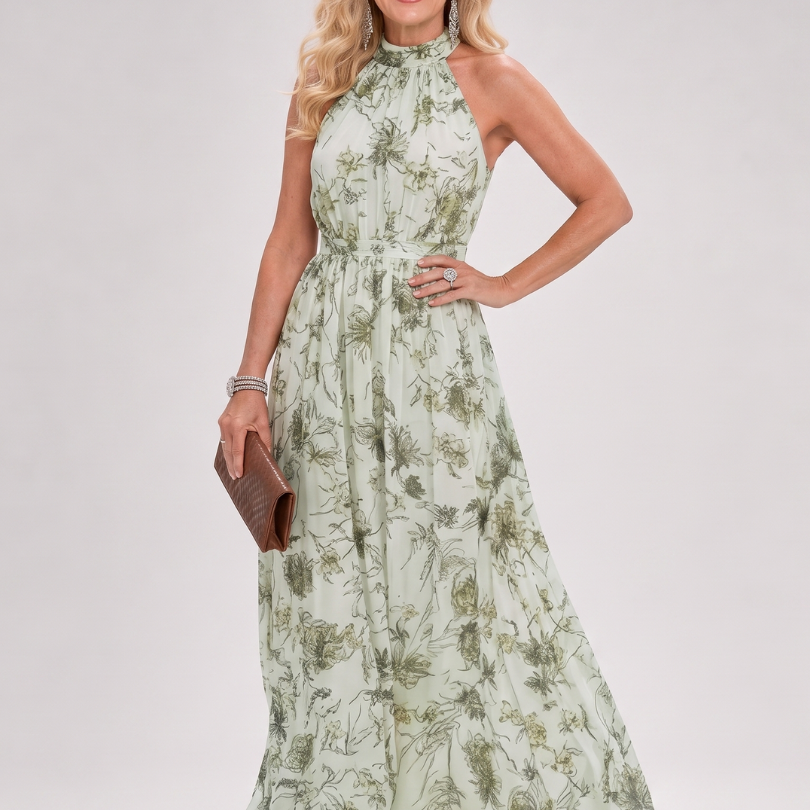 Guinevere | Blumenmuster Fließender Midikleid
