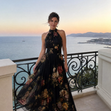 Sior | Florales Halter-Neck Midi-Kleid