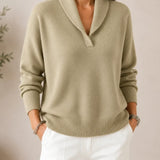 Weicher V-Ausschnitt-Pullover