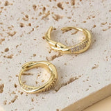 Clara™ | サークルのクリスタル付きフープピアス